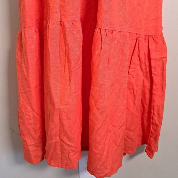 Jessica Simpson Women's Red Linen Blend Midi Dress Size XL - Picture 6 of 9